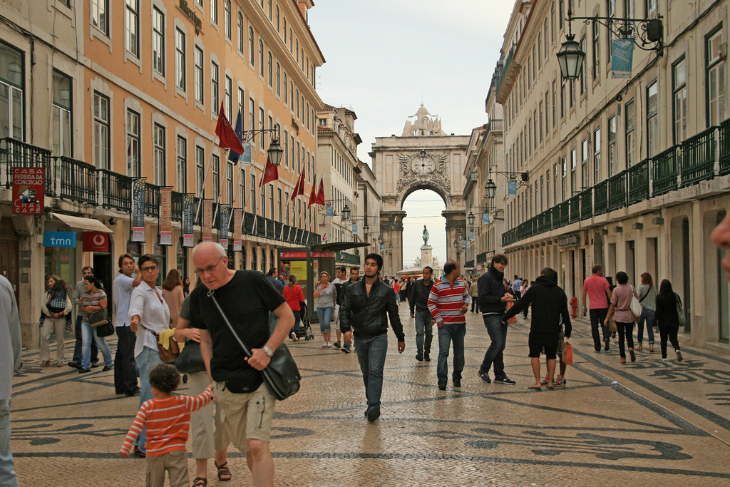 Rua Augusta in Baixa Lisbon
